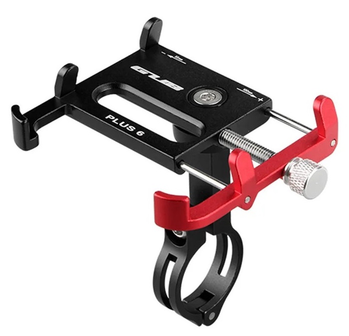 Купить Держатель смартфона на руль GUB PLUS6, красно-черный