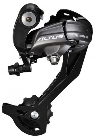 Купить Переключатель задний SHIMANO RD-M370-L-SGS ALTUS, 9 скоростей, ёмкость 45 зубов, чёрный, без уп.